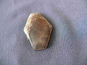 дымчатый кварц 8х35х55 линза